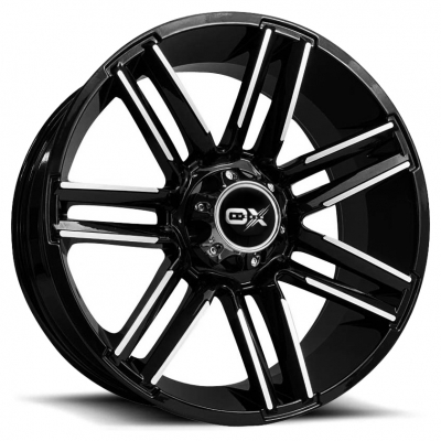 Exclusive Sales OX Wheels OX404 9.00X20 Blanco ET20.0 NB73.10 Gloss Black Machined face